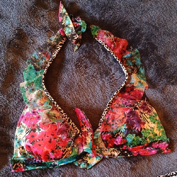 Kenneth Cole Reaction Multicolor Floral Bikini (Top-M, Bottom-L) - Picture 3 of 5